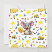 Cartes d'invitation d'anniversaire pour chat froma (Devant)