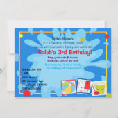 Cartes d'invitation d'anniversaire pour fête au bo (Devant)