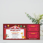 Cartes d'invitation d'anniversaire pour le cirque  (Debout devant)