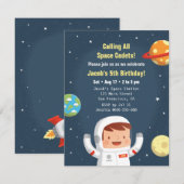 Cartes d'invitation d'anniversaire pour les garçon (Devant / Derrière)