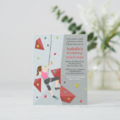Cartes d'invitation d'anniversaire pour l'escalade (Debout devant)