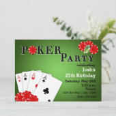 Cartes d'invitation d'anniversaire pour soirée de (Debout devant)