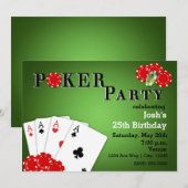 Cartes d'invitation d'anniversaire pour soirée de (Devant / Derrière)