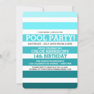 Cartes d'invitation d'anniversaire pour une fête a