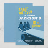 Cartes d'invitation d'anniversaire pour une fête d (Devant / Derrière)