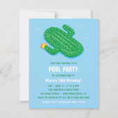 Cartes d'invitation d'anniversaire pour une fête e (Devant)