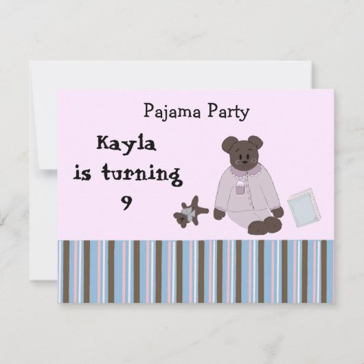 Cartes d'invitation d'anniversaire pour une soirée (Devant)
