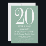 Cartes d'invitation d'anniversaire simples et mode<br><div class="desc">Une simple et moderne carte d'invitation d'anniversaire de mariage vert menthe et blanc. Parfait pour les anniversaires de mariage importants tels que 5ème,  10ème,  15ème,  20ème,  25ème,  30ème,  35ème,  40ème,  45ème,  50ème,  55ème,  60ème...  ou n'importe quelle année !</div>