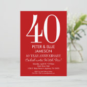 Cartes d'invitation d'anniversaire simples moderne (Debout devant)