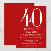 Cartes d'invitation d'anniversaire simples moderne (Devant / Derrière)