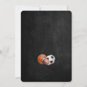 Cartes d'invitation d'anniversaire sportives (Dos)