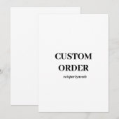 Cartes d'invitation d'anniversaire sur commande pe (Devant / Derrière)