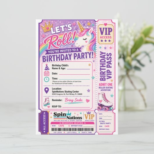 Cartes d'invitation d'anniversaire sur le thème de (Debout devant)