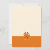Cartes d'invitation d'anniversaire Thème Automne (Dos)