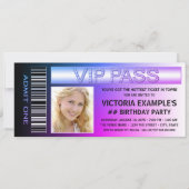 Cartes d'invitation d'anniversaire Ticket (Devant)