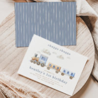 Cartes d'invitation d'anniversaire Train | Cartes
