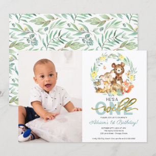 Cartes d'invitation d'anniversaire "Wild One" avec
