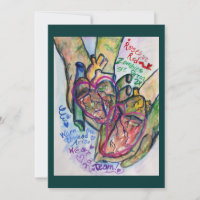 Cartes d'invitation d'art de poème d'amour de zomb