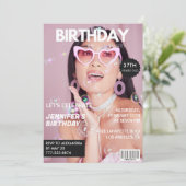 Cartes d'invitation de 37e anniversaire de style p (Debout devant)