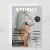 Cartes d'invitation de 67e anniversaire de style p (Devant)