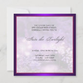 Cartes d'invitation de bal de promo sous Clair de (Dos)
