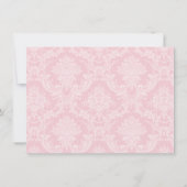 Cartes d'invitation de baptême avec croix damassée (Dos)