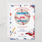 Cartes d'invitation de baseball  (Devant)