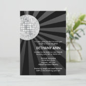Cartes d'invitation de Bat Mitzvah Boule à Facette (Debout devant)