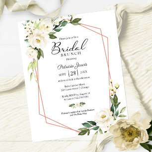 Cartes d'invitation de brunch de mariage florales