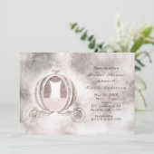 Cartes d'invitation de calèche de Cendrillon de li (Debout devant)