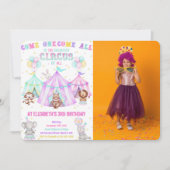 Cartes d'invitation de carnaval modifiables avec p (Devant)