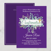 Cartes d'invitation de Confirmation au style Eucal (Devant / Derrière)