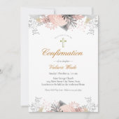 Cartes d'invitation de confirmation pour filles à (Devant)