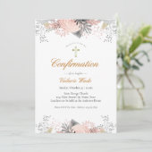 Cartes d'invitation de confirmation pour filles à (Debout devant)