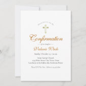 Cartes d'invitation de confirmation pour filles mi (Devant)