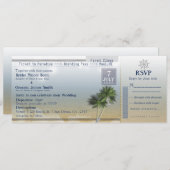 Cartes d'invitation de destination de mariage Tick (Devant / Derrière)