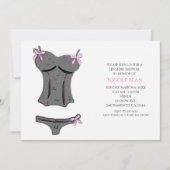 Cartes d'invitation de douche de lingerie moderne  (Devant)