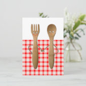 Cartes d'invitation de douche de mariage de cuisin (Debout devant)
