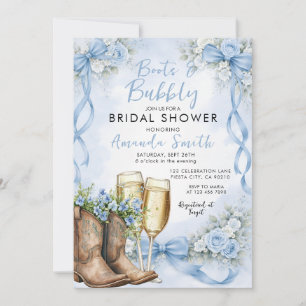Cartes d'invitation de douche de mariage poussiére