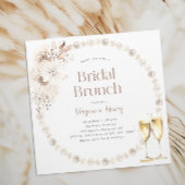 Cartes d'invitation de douche de mariée Boho Brunc