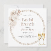 Cartes d'invitation de douche de mariée Boho Brunc (Devant)