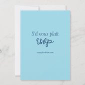 Cartes d'invitation de douche de mariée de la Tour (Dos)