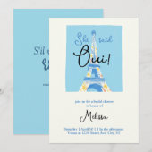 Cartes d'invitation de douche de mariée de la Tour (Devant / Derrière)