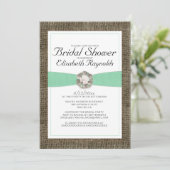 Cartes d'invitation de douche de mariée Rustic Pea (Debout devant)