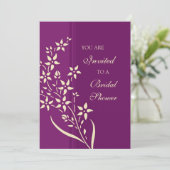 Cartes d'invitation de douches nuptiales et jaunes (Debout devant)