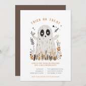 Cartes d'invitation de fantôme de Halloween pour u (Devant / Derrière)