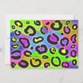 Cartes d'invitation de fête à motif léopard guépar (Dos)