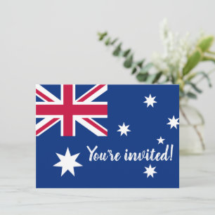 Cartes d'invitation de fête amusantes avec drapeau