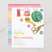 Cartes d'invitation de fête artisanale pas chères (Devant / Derrière)