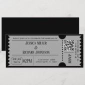 Cartes d'invitation de fête Black And Wait (Devant / Derrière)